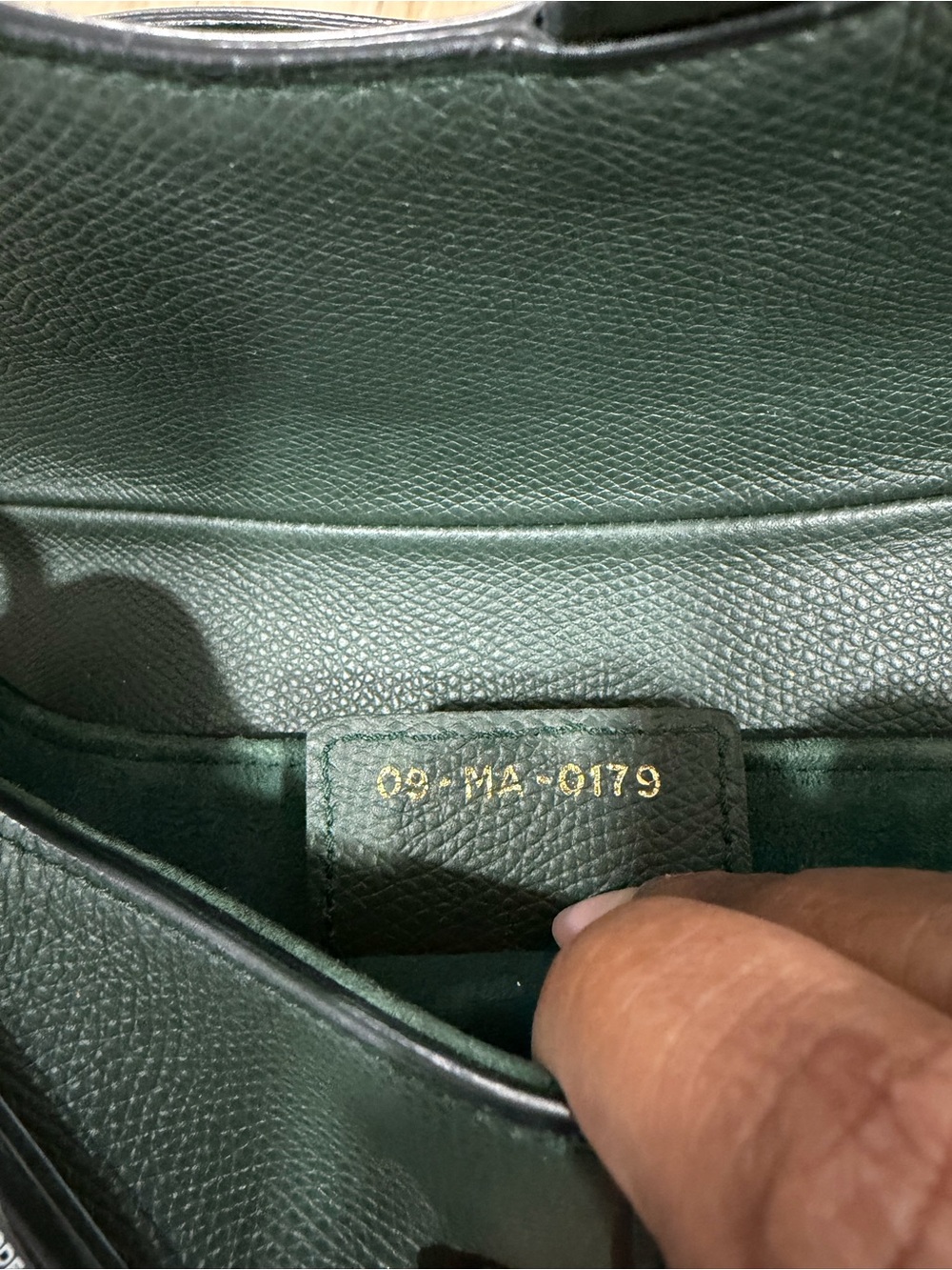 Dior Forest Green Saddle Crossbody with Gold 'D' Charm - Picture 8 of 14